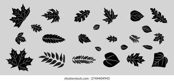 Leaves icon set 