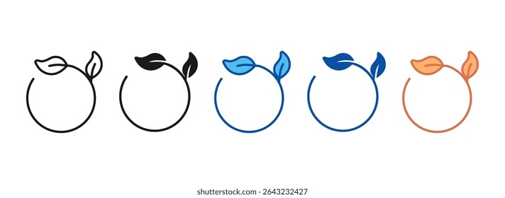 Leaves Icon Set Multiple Style Collection