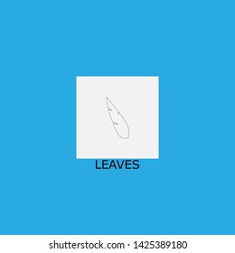 leaves icon sign signifier vector