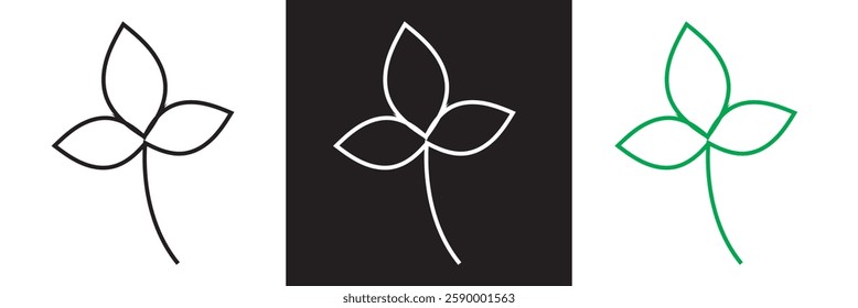 Leaves icon .simple update leaves design pictogram vector for app logo ads web webpage button UI elements . Isolated on white and black background. Vector illustration. EPS 10