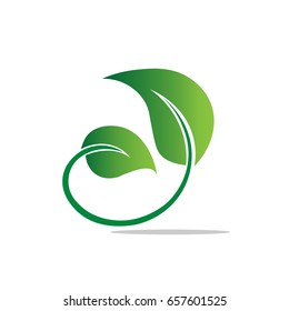 leaves icon tree symbol natural set plant