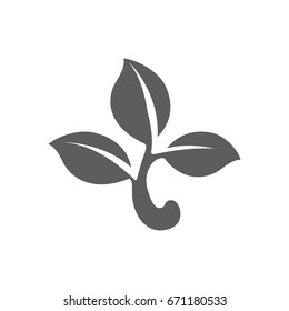 Leaves icon in trendy flat style isolated on white background. Symbol for your web site design, logo, app, UI. Vector illustration, EPS