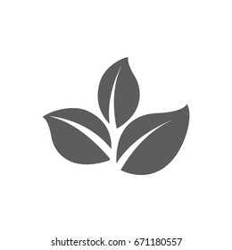 Leaves icon in trendy flat style isolated on white background. Symbol for your web site design, logo, app, UI. Vector illustration, EPS