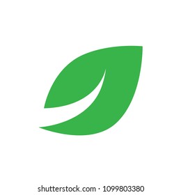 Leaves icon vector for bio and eco logos