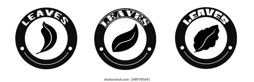 Deja el Vector de iconos. Diseño de logotipos para empresas. Vector estándar.