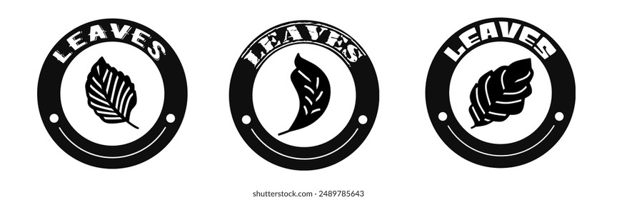 Deja el Vector de iconos. Diseño de logotipos para empresas. Vector estándar.