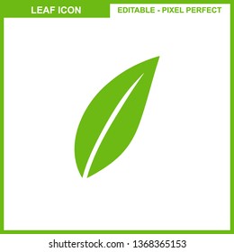 Leaves icon vector set isolated on white background. Various shapes of leaves of trees and plants. Elements for eco and bio logos. - Vector
