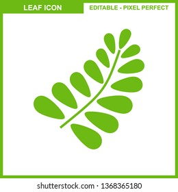 Leaves icon vector set isolated on white background. Various shapes of leaves of trees and plants. Elements for eco and bio logos. - Vector
