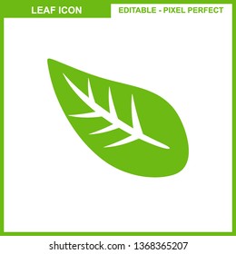 Leaves icon vector set isolated on white background. Various shapes of leaves of trees and plants. Elements for eco and bio logos. - Vector
