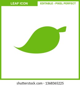 Leaves icon vector set isolated on white background. Various shapes of leaves of trees and plants. Elements for eco and bio logos. - Vector
