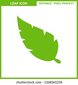Leaves icon vector set isolated on white background. Various shapes of leaves of trees and plants. Elements for eco and bio logos. - Vector
