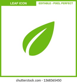 Leaves icon vector set isolated on white background. Various shapes of leaves of trees and plants. Elements for eco and bio logos. - Vector

