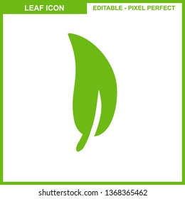 Leaves icon vector set isolated on white background. Various shapes of leaves of trees and plants. Elements for eco and bio logos. - Vector

