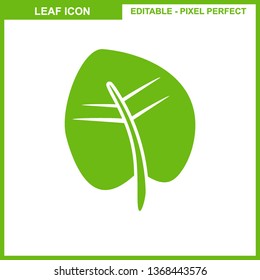 Leaves icon vector set isolated on white background. Various shapes of leaves of trees and plants. Elements for eco and bio logos. - Vector
