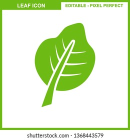 Leaves icon vector set isolated on white background. Various shapes of leaves of trees and plants. Elements for eco and bio logos. - Vector
