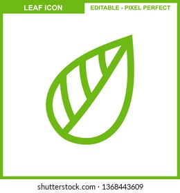 Leaves icon vector set isolated on white background. Various shapes of leaves of trees and plants. Elements for eco and bio logos. - Vector
