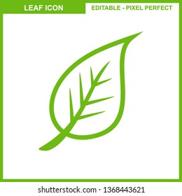 Leaves icon vector set isolated on white background. Various shapes of leaves of trees and plants. Elements for eco and bio logos. - Vector

