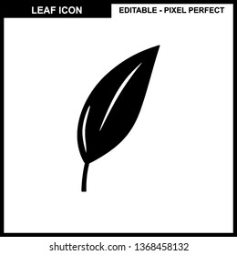 Leaves icon vector set isolated on white background. Various shapes of leaves of trees and plants. Elements for eco and bio logos. - Vector
