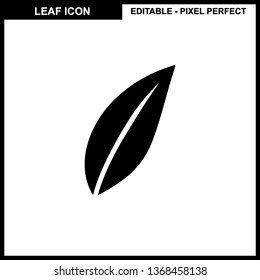 Leaves icon vector set isolated on white background. Various shapes of leaves of trees and plants. Elements for eco and bio logos. - Vector
