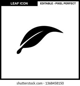 Leaves icon vector set isolated on white background. Various shapes of leaves of trees and plants. Elements for eco and bio logos. - Vector
