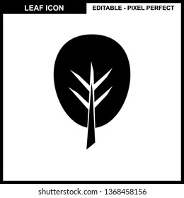 Leaves icon vector set isolated on white background. Various shapes of leaves of trees and plants. Elements for eco and bio logos. - Vector
