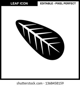Leaves icon vector set isolated on white background. Various shapes of leaves of trees and plants. Elements for eco and bio logos. - Vector

