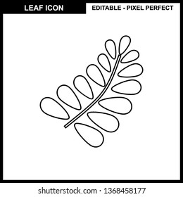 Leaves icon vector set isolated on white background. Various shapes of leaves of trees and plants. Elements for eco and bio logos. - Vector
