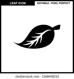 Leaves icon vector set isolated on white background. Various shapes of leaves of trees and plants. Elements for eco and bio logos. - Vector
