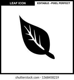 Leaves icon vector set isolated on white background. Various shapes of leaves of trees and plants. Elements for eco and bio logos. - Vector
