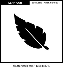 Leaves icon vector set isolated on white background. Various shapes of leaves of trees and plants. Elements for eco and bio logos. - Vector

