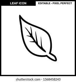 Leaves icon vector set isolated on white background. Various shapes of leaves of trees and plants. Elements for eco and bio logos. - Vector
