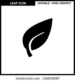Leaves icon vector set isolated on white background. Various shapes of leaves of trees and plants. Elements for eco and bio logos. - Vector
