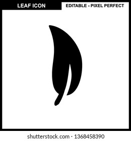Leaves icon vector set isolated on white background. Various shapes of leaves of trees and plants. Elements for eco and bio logos. - Vector
