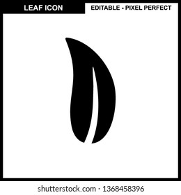 Leaves icon vector set isolated on white background. Various shapes of leaves of trees and plants. Elements for eco and bio logos. - Vector
