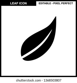 Leaves icon vector set isolated on white background. Various shapes of leaves of trees and plants. Elements for eco and bio logos. - Vector

