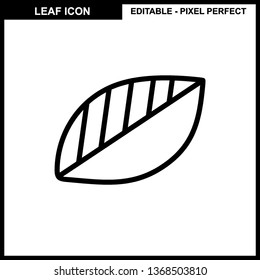 Leaves icon vector set isolated on white background. Various shapes of leaves of trees and plants. Elements for eco and bio logos. - Vector

