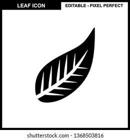 Leaves icon vector set isolated on white background. Various shapes of leaves of trees and plants. Elements for eco and bio logos. - Vector
