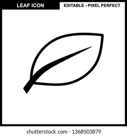 Leaves icon vector set isolated on white background. Various shapes of leaves of trees and plants. Elements for eco and bio logos. - Vector
