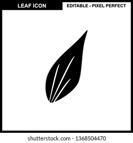 Leaves icon vector set isolated on white background. Various shapes of leaves of trees and plants. Elements for eco and bio logos. - Vector
