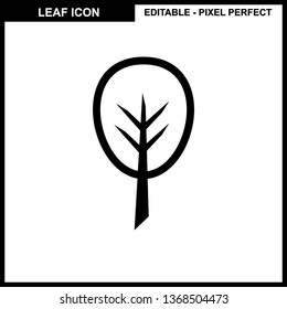 Leaves icon vector set isolated on white background. Various shapes of leaves of trees and plants. Elements for eco and bio logos. - Vector
