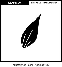 Leaves icon vector set isolated on white background. Various shapes of leaves of trees and plants. Elements for eco and bio logos. - Vector
