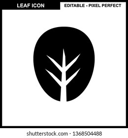 Leaves icon vector set isolated on white background. Various shapes of leaves of trees and plants. Elements for eco and bio logos. - Vector
