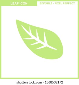 Leaves icon vector set isolated on white background. Various shapes of leaves of trees and plants. Elements for eco and bio logos. - Vector

