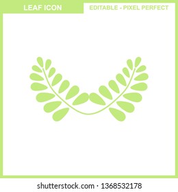 Leaves icon vector set isolated on white background. Various shapes of leaves of trees and plants. Elements for eco and bio logos. - Vector
