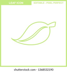 Leaves icon vector set isolated on white background. Various shapes of leaves of trees and plants. Elements for eco and bio logos. - Vector
