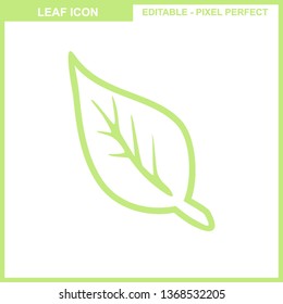 Leaves icon vector set isolated on white background. Various shapes of leaves of trees and plants. Elements for eco and bio logos. - Vector
