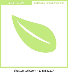 Leaves icon vector set isolated on white background. Various shapes of leaves of trees and plants. Elements for eco and bio logos. - Vector
