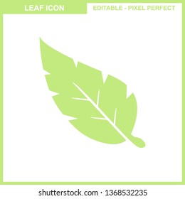 Leaves icon vector set isolated on white background. Various shapes of leaves of trees and plants. Elements for eco and bio logos. - Vector
