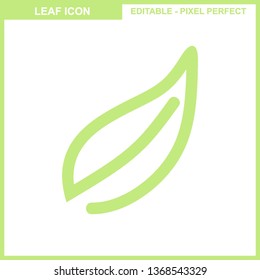 Leaves icon vector set isolated on white background. Various shapes of leaves of trees and plants. Elements for eco and bio logos. - Vector
