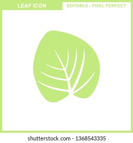 Leaves icon vector set isolated on white background. Various shapes of leaves of trees and plants. Elements for eco and bio logos. - Vector
